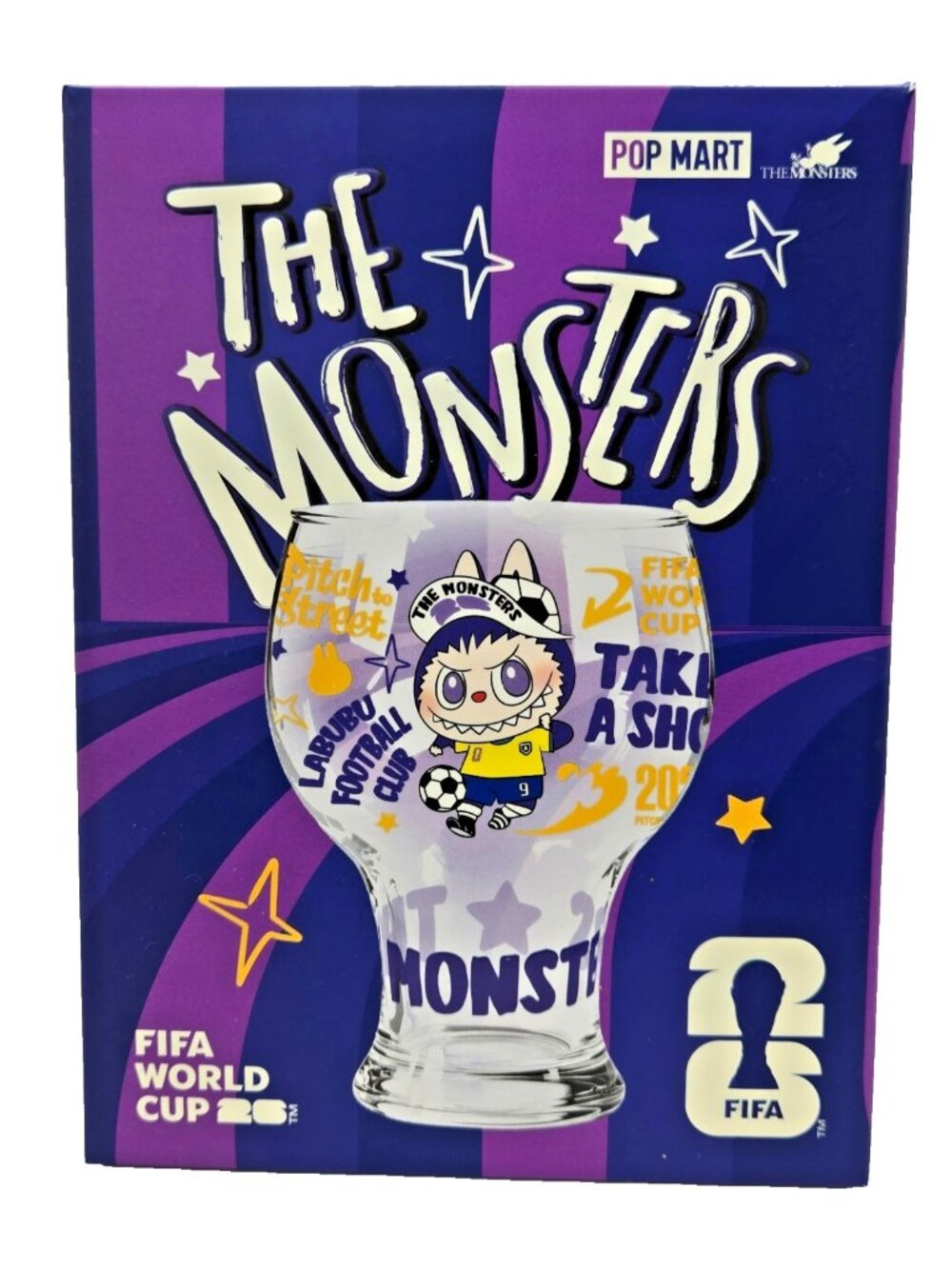 POP MART THE MONSTERS x FIFA Series Glass Cup Blind Box Sealed Case Authentic Ne